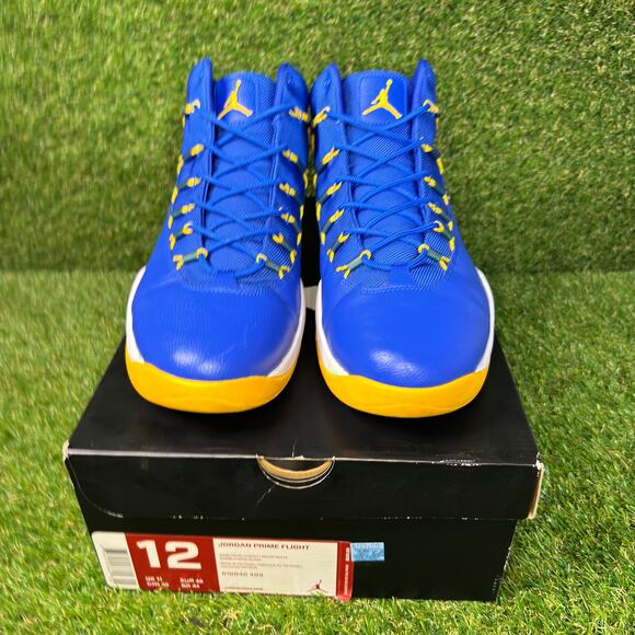 Size 12  Jordan Prime Flight 'Golden State Warriors' 616846-489 - Picture 2 of 11